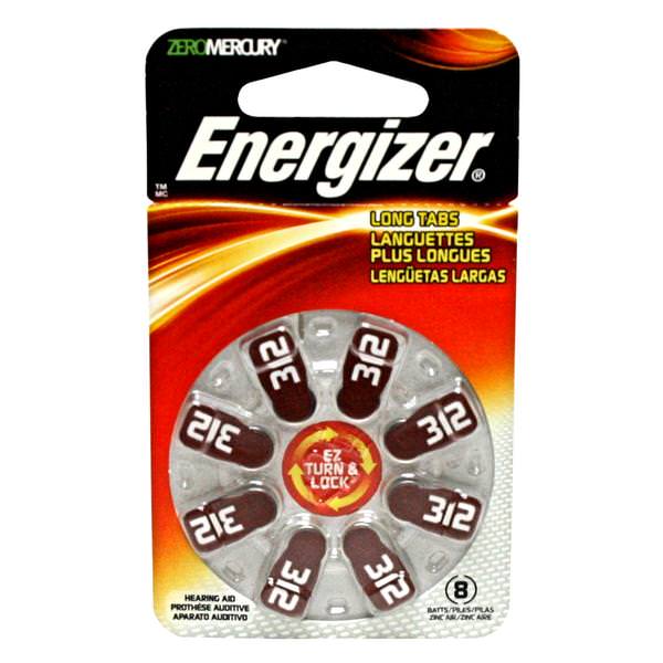 AZ312DP 1.4 volt Zinc Air Zero Mercury Hearing Aid Battery (8 pack)