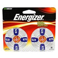 Energizer AZ675DP 1.4 volt Zinc Air Zero Mercury Hearing Aid Battery (8 pack)