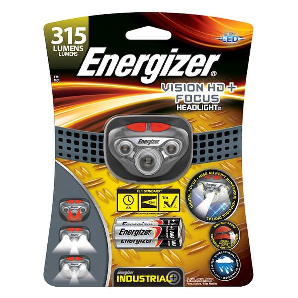 Gray / Red Vision HD Focus Industrial LED Headlight (Batteries Included)