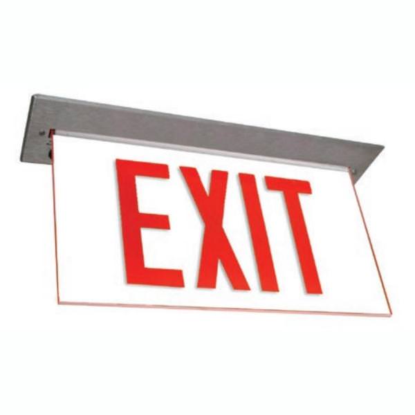 120/277 volt Brushed Aluminum LED Exit Sign