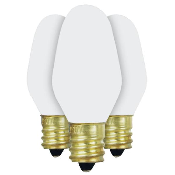 4 watt 120 volt C7 Candelabra Screw Base 2700K Warm White Night Light Dimmable (4 Pack)