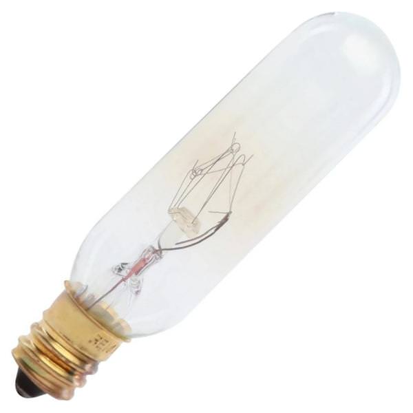 15 watt 145 volt T6 Candelabra Screw Base 2700K Warm White Clear Dimmable