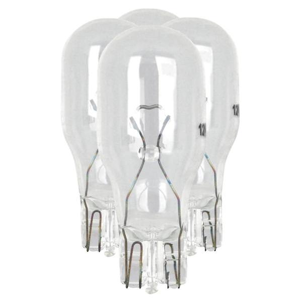 4 watt 12 volt T5 Wedge Base 2700K Warm White Clear Dimmable (4 Pack)
