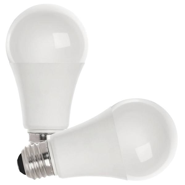 14.7 watt 120 volt A19 Medium Screw Base 2700K Warm White Non-Dimmable LED (2 Pack)