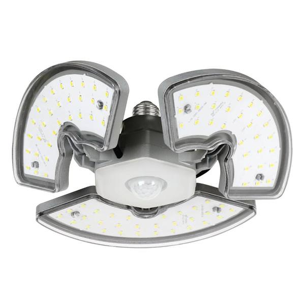 35 watt 120 volt Medium Screw Base 5000K Daylight Aluminum Silver Frosted Motion-Sensing Non-Dimmable LED