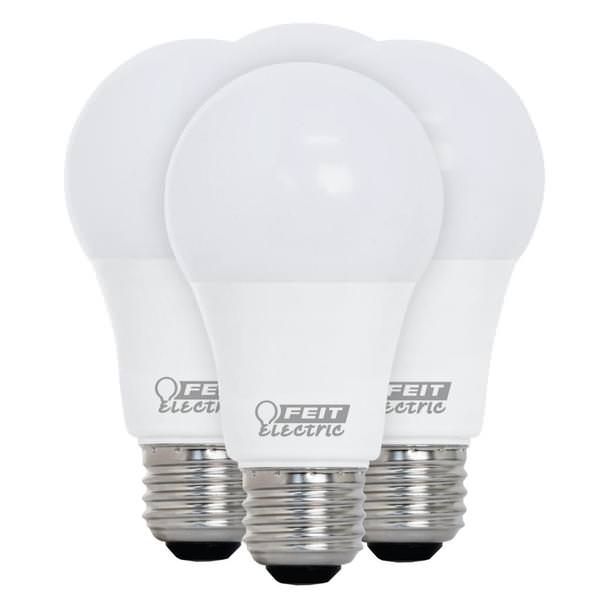 8.8 watt 120 volt A19 Medium Screw Base 2700K Warm White Dimmable LED (4 Pack)
