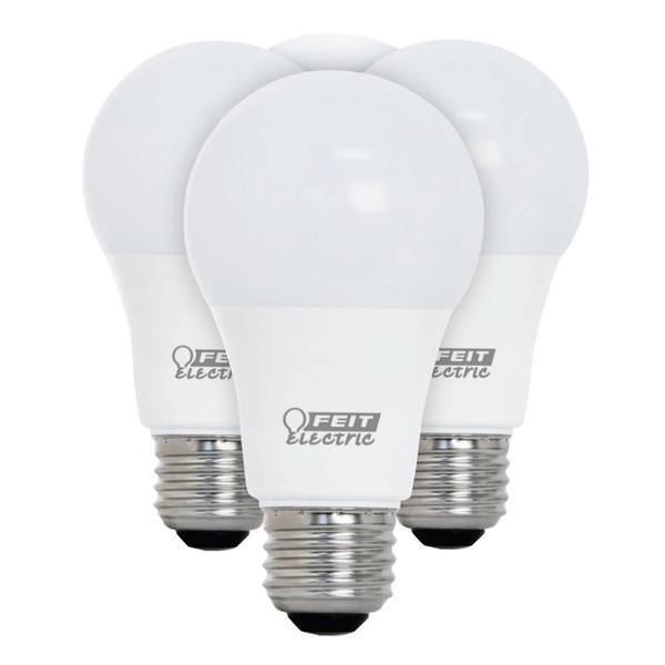 8.8 watt 120 volt A19 Medium Screw Base 3000K Natural White Non-Dimmable Electric LED (4 Pack)