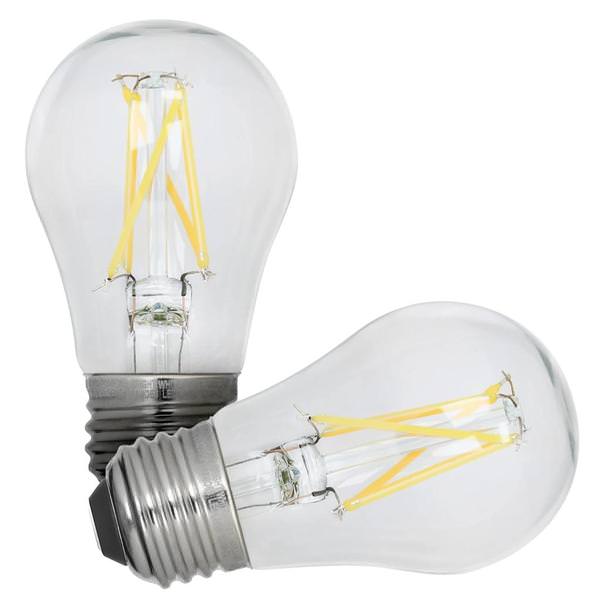8 watt 120 volt A15 Medium Screw Base 3000K Natural White Clear Dimmable LED