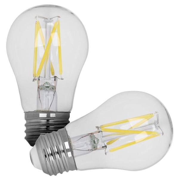 2.7 watt 120 volt A15 Medium Screw Base 5000K Daylight Clear Dimmable LED (2 Pack)