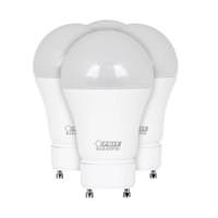 Feit Electric 8.8 watt 120 volt A19 Twist and Lock Base 5000K Daylight Frosted Dimmable LED (4 Pack)