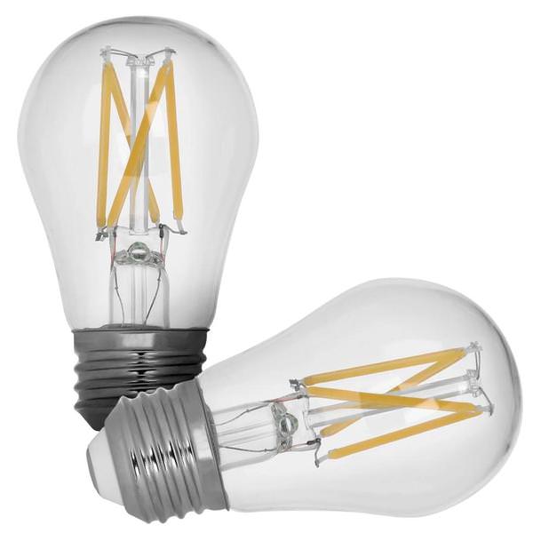 120 volt A15 Medium Screw Base 2700K Warm White Clear Dimmable LED (2 Pack)