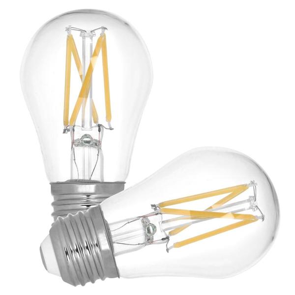 10 watt 120 volt A15 Medium Screw Base 2700K Warm White Clear Dimmable LED (2 Pack)
