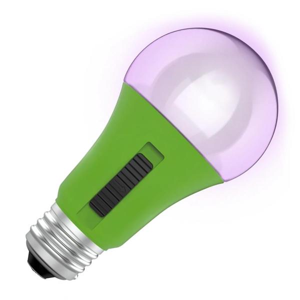 9 watt 120 volt A19 Medium Screw Base Multi Spectrum Green Non-Dimmable LED