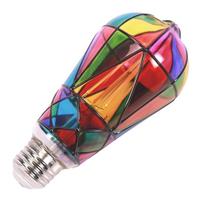 Feit Electric 5 watt 120 volt ST19 Medium Screw Base Colorful Mosaic Stained Glass Dimmable