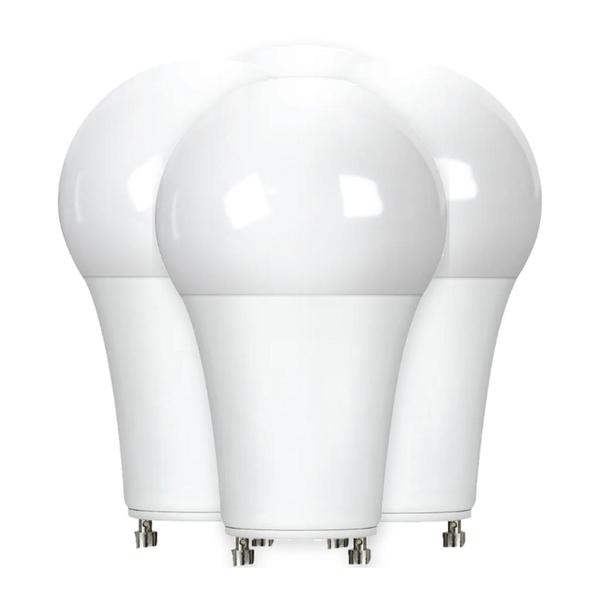 8.8 watt 120 volt A19 Twist and Lock Base 6500K Daylight Frosted Dimmable LED (4 Pack)