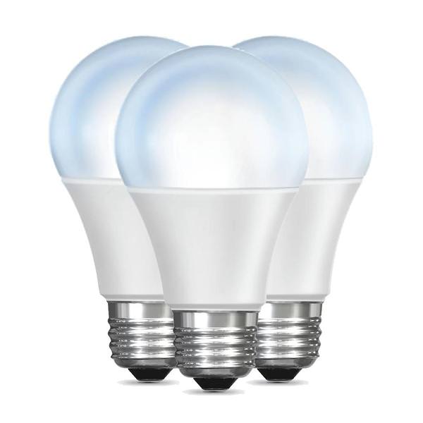 9 watt 120 volt A19 Medium Screw Base 5000K Daylight LED (3 Pack)