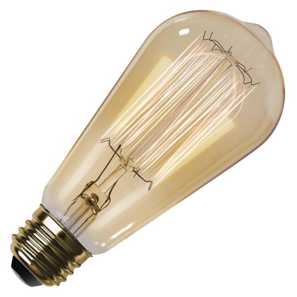 60 watt ST19 Medium Screw Base 2100K Warm White Clear Dimmable