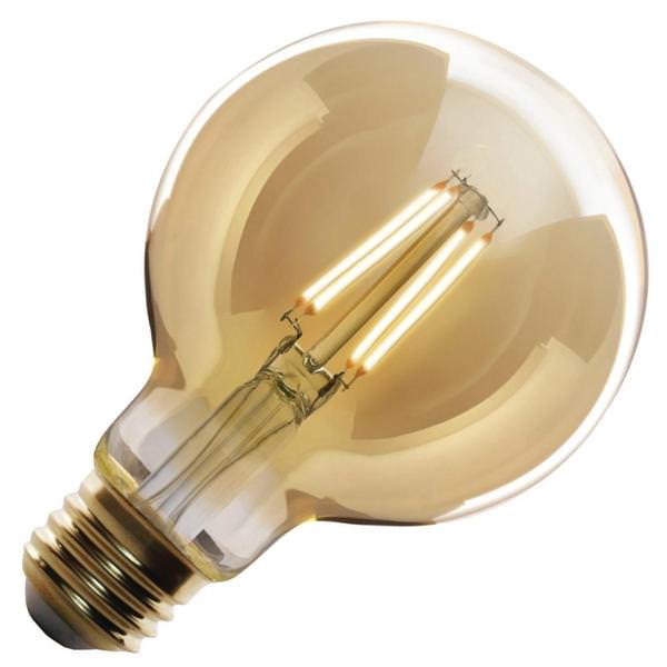 5 watt 120 volt G25 Medium Screw Base 2100K Warm White Dimmable LED