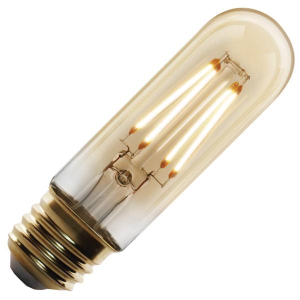 4 watt 120 volt T10 Medium Screw Base 2100K Warm White Amber Clear Glass Dimmable LED
