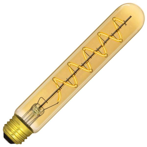 4 watt 120 volt T10 Medium Screw Base 2100K Amber Clear Glass Dimmable LED