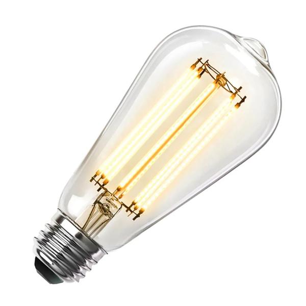 8.8 watt 120 volt ST19 Medium Screw Base 2700K Warm White Clear Antique Filament Dimmable LED