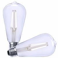 Feit Electric 8.8 watt 120 volt ST19 Medium Screw Base 5000K Daylight Clear Glass Vintage Dimmable LED (2 Pack)