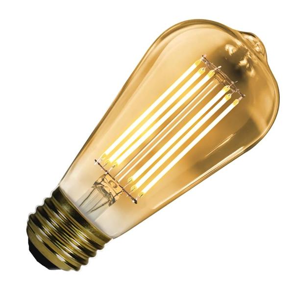 9 watt 120 volt ST19 Medium Screw Base 2100K Warm White Dimmable LED Light Bulb