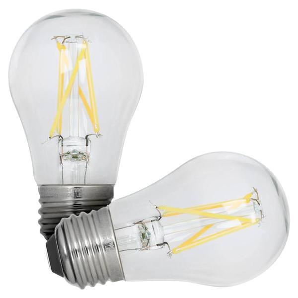 5 watt 120 volt A15 Medium Screw Base 3000K Natural White Clear Dimmable LED (2 Pack)