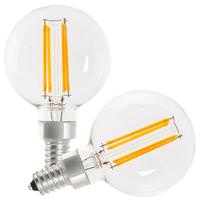Feit Electric 3.8 watt 120 volt G16.5 Candelabra Screw Base 3000K Natural White Frosted Dimmable LED (2 Pack)