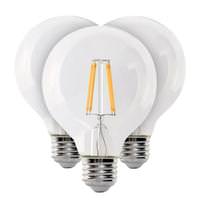 Feit Electric 2.5 watt 120 volt G25 Medium Screw Base 3000K Natural White Clear Dimmable LED (3 Pack)