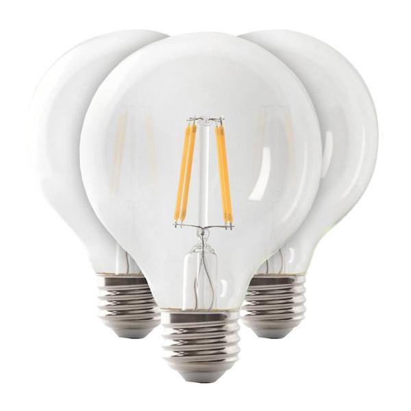 3.8 watt 120 volt G25 Medium Screw Base 3000K Natural White Clear Dimmable LED