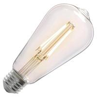 Feit Electric 8.8 watt 120 volt ST19 Medium Screw Base 3000K Natural White Clear Dusk To Dawn Sensor Non-Dimmable LED
