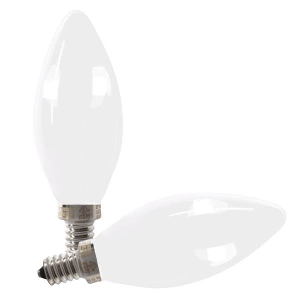 5.5 watt 120 volt B10 Candelabra Screw Base 2700K Warm White Dimmable LED (2 Pack)
