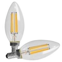 View 7.5 watt 120 volt B10 Candelabra Screw Base 2700K Warm White Dimmable LED (2 Pack)