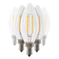 Feit Electric 5.5 watt 120 volt B10 Candelabra Screw Base 3500K Neutral White Clear Enhance Dimmable LED (6 Pack)