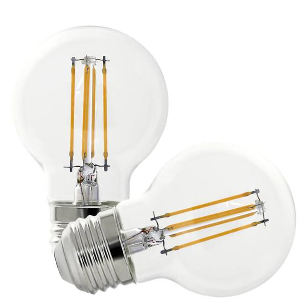 5.5 watt 120 volt G16.5 Medium Screw Base 2700K Warm White LED Light Bulb (2 Pack)