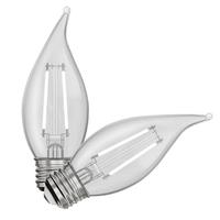 Feit Electric 3.3 watt 120 volt BA10 Medium Screw Base 2700K Warm White White Filament Dimmable LED (2 Pack)