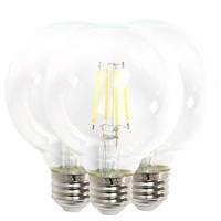 Feit Electric 5.5 watt 120 volt G25 Medium Screw Base 5000K Daylight Clear Dimmable LED (3 Pack)
