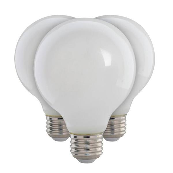 5.5 watt 120 volt G25 Medium Screw Base 3000K Natural White Frosted Dimmable LED (3 Pack)