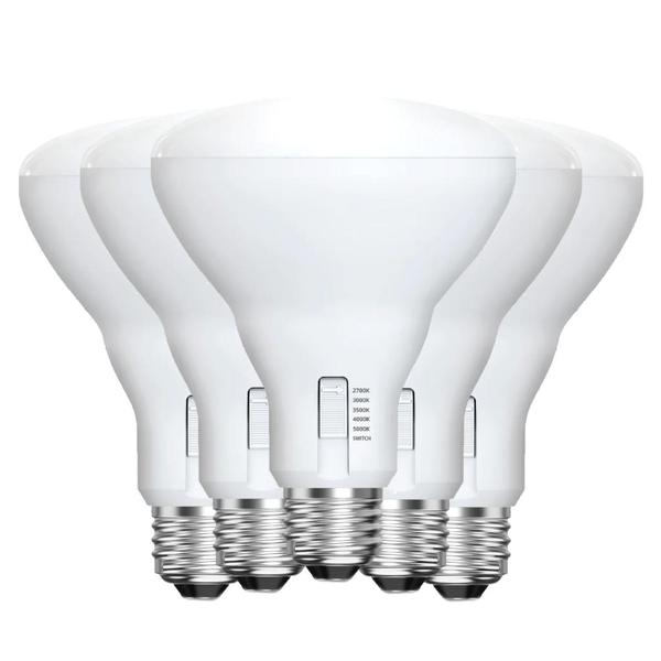7.2 watt 120 volt BR30 Medium Screw Base Selectable CCT Dimmable LED (6 Pack)