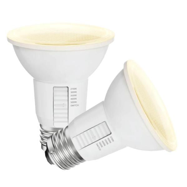 5 watt 120 volt PAR20 Medium Screw Base CCT Selectable Dimmable LED (2 Pack)