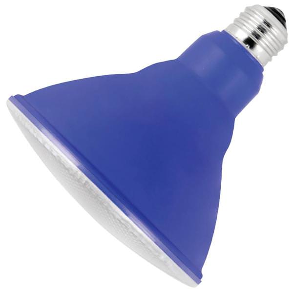 7 watt 120 volt PAR38 Medium Screw Base Blue Non-Dimmable LED