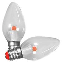 View 1 watt 120 volt C7 Candelabra Screw Base Red Non-Dimmable LED (2 Pack)