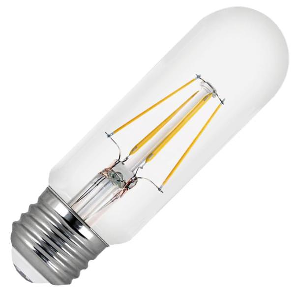 4.5 watt 120 volt T10 Medium Screw Base 2700K Warm White Clear Dimmable LED