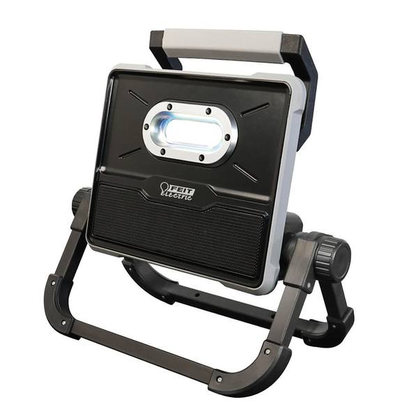 12.3" 4280 mA 5000K Daylight Black Bluetooth Speaker Battery Operated LED