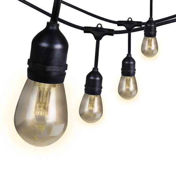 30' 120 volt Black CCT Selectable Indoor/Outdoor LED String Light Set