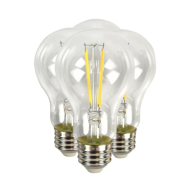 2.7 watt 120 volt A19 Medium Screw Base 5000K Daylight Clear Dimmable LED (4 pack)