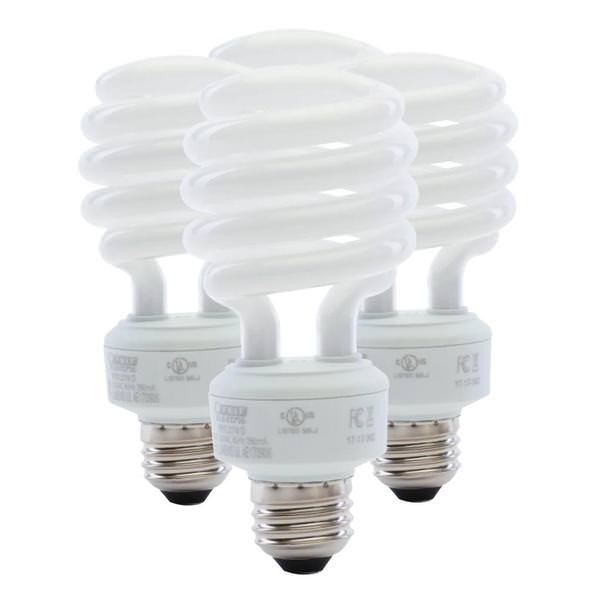 23 watt 120 volt Medium Screw Base 6500K Daylight Twist Non-Dimmable (4 pack)