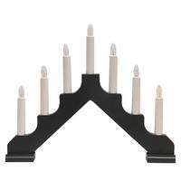 View 14.75" x 11.5" 7 Light Electric Wooden Graphite Ada Swedish Candelabra / Candlestick