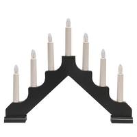 Star Trading 14.75" x 11.5" 7 Light Electric Wooden Graphite Ada Swedish Candelabra / Candlestick